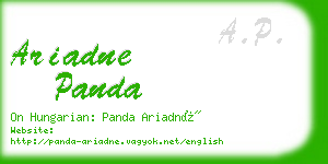 ariadne panda business card